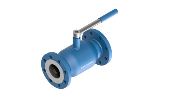 Zawór kulowy GLOBTOS kołnierzowy pełny przelot DN80 PN25 z rączką | W magazynie