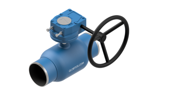 Zawór kulowy GLOBTOS spawany DN100 PN25 z przekładnią  | W magazynie