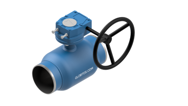 GLOBTOS welded ball valve DN100 PN25 with gear | In stock (Kopia)