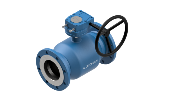 GLOBTOS flanged full bore ball valve DN125 PN16 with gearbox | In stock