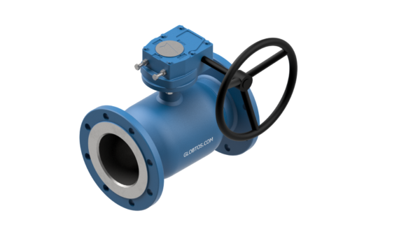 GLOBTOS flanged ball valve DN100 PN25 with gearbox | In stock