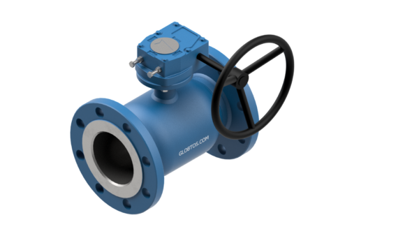GLOBTOS flanged ball valve DN125 PN25 with gearbox | In stock
