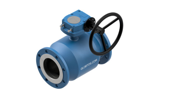 GLOBTOS flanged full bore ball valve DN150 PN16 with gearbox | In stock