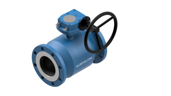 GLOBTOS flanged full bore ball valve DN150 PN25 with gearbox | In stock