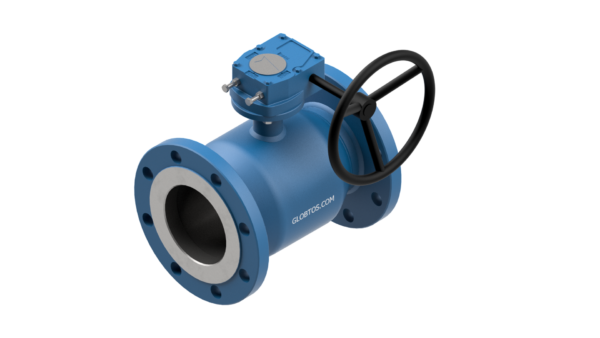 GLOBTOS flanged ball valve DN150 PN25 with gearbox | In stock