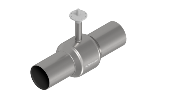 Zawór kulowy GLOBTOS do preizolacji DN450 PN25 pod przekładnię z ISO 5211 podparta kula | Na zamówienie